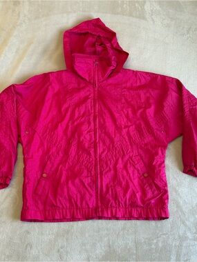 Pacific Trail Women’s Hooded Rain Jacket in Hot Pink Size Small